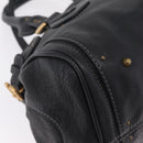 Chloe Paddington Hand Bag Leather Black Gold Tone Auth 207667V-17