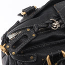 Chloe Paddington Hand Bag Leather Black Gold Tone Auth 207667V-20