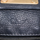 Chloe Paddington Hand Bag Leather Black Gold Tone Auth 207667V-23