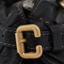 Chloe Paddington Hand Bag Leather Black Gold Tone Auth 207667V-4