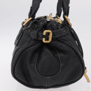 Chloe Paddington Hand Bag Leather Black Gold Tone Auth 207667V-5