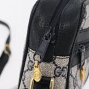 GUCCI GG Supreme Sherry Line Shoulder Bag PVC Navy Gold Tone 010 378 Auth 207669-21