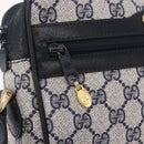 GUCCI GG Supreme Sherry Line Shoulder Bag PVC Navy Gold Tone 010 378 Auth 207669-22