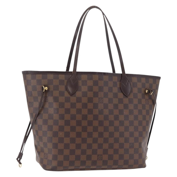 LOUIS VUITTON Damier Ebene Neverfull MM Tote Bag N51105 LV Auth 207670