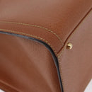 GUCCI Bamboo Tote Bag Leather Beige Gold Tone 002 0260 2615 Auth 207675-15
