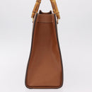 GUCCI Bamboo Tote Bag Leather Beige Gold Tone 002 0260 2615 Auth 207675-3