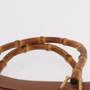 GUCCI Bamboo Tote Bag Leather Beige Gold Tone 002 0260 2615 Auth 207675-8