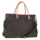 LOUIS VUITTON Monogram Pallas MM Hand Bag Purple M40906 LV Auth 207677A-1