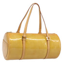 LOUIS VUITTON Monogram Vernis Bedford Hand Bag Beige M91006 LV Auth 207679V-1