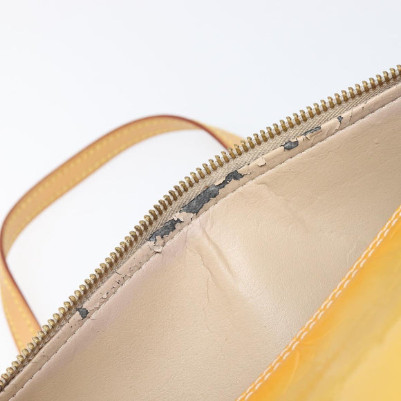 LOUIS VUITTON Monogram Vernis Bedford Hand Bag Beige M91006 LV Auth 207679V
