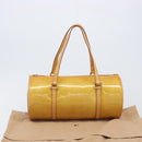 LOUIS VUITTON Monogram Vernis Bedford Hand Bag Beige M91006 LV Auth 207679V-12