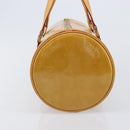LOUIS VUITTON Monogram Vernis Bedford Hand Bag Beige M91006 LV Auth 207679V-3