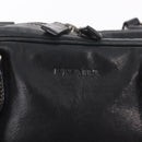 PRADA Hand Bag Leather Black Silver Auth 207680-22