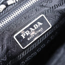 PRADA Hand Bag Leather Black Silver Auth 207680-23