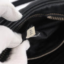 PRADA Hand Bag Leather Black Silver Auth 207680-12