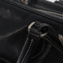 PRADA Hand Bag Leather Black Silver Auth 207680-8