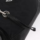 PRADA Tote Bag Nylon Black Silver Auth 207682-19