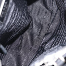 PRADA Tote Bag Nylon Black Silver Auth 207682-11