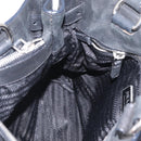 PRADA Tote Bag Nylon Black Silver Auth 207682-22