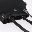 PRADA Tote Bag Nylon Black Silver Auth 207682-6