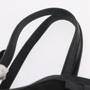 PRADA Tote Bag Nylon Black Silver Auth 207682-14