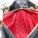 Christian Dior Cannage Lady Dior Large Hand Bag Lamb Skin Black Auth 207683V-21