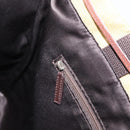 Saint Laurent Kahala Tote Bag Canvas Beige Silver 154058 Auth 207684-22