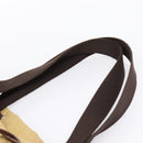Saint Laurent Kahala Tote Bag Canvas Beige Silver 154058 Auth 207684-14