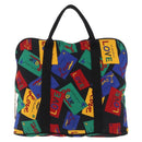 Saint Laurent Hand Bag Nylon Multicolor Gold Tone Auth 207686A-13
