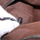 HERMES Her Line MM Hand Bag Canvas Brown Silver Auth 207690A-12