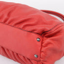 GUCCI Abbey Hand Bag Leather Outlet Red Silver 341491 Auth 207693V-9
