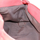 GUCCI Abbey Hand Bag Leather Outlet Red Silver 341491 Auth 207693V-18