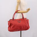 GUCCI Abbey Hand Bag Leather Outlet Red Silver 341491 Auth 207693V-22