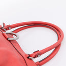 GUCCI Abbey Hand Bag Leather Outlet Red Silver 341491 Auth 207693V-8