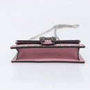GUCCI Dionysus Chain Shoulder Bag Leather Pink Silver 476432 Auth 207694SAM-5