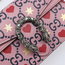GUCCI Dionysus Chain Shoulder Bag Leather Pink Silver 476432 Auth 207694SAM-19