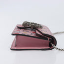 GUCCI Dionysus Chain Shoulder Bag Leather Pink Silver 476432 Auth 207694SAM-3