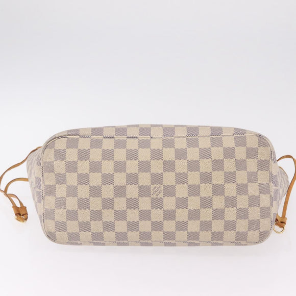 LOUIS VUITTON Damier Azur Neverfull MM Tote Bag N41605 LV Auth 207695