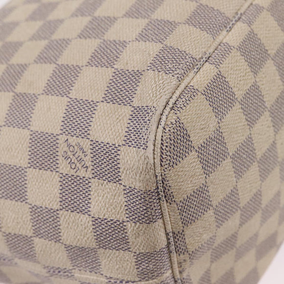 LOUIS VUITTON Damier Azur Neverfull MM Tote Bag N41605 LV Auth 207695