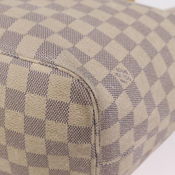 LOUIS VUITTON Damier Azur Neverfull MM Tote Bag N41605 LV Auth 207695