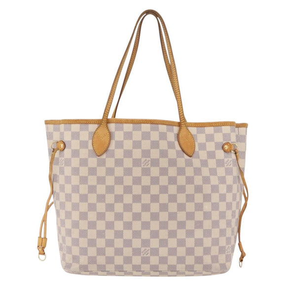 LOUIS VUITTON Damier Azur Neverfull MM Tote Bag N41605 LV Auth 207695
