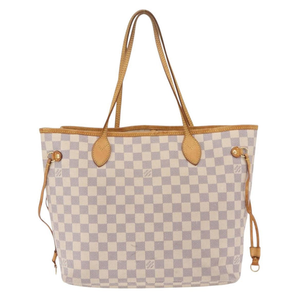 LOUIS VUITTON Damier Azur Neverfull MM Tote Bag N41605 LV Auth 207695