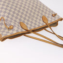 LOUIS VUITTON Damier Azur Neverfull MM Tote Bag N41605 LV Auth 207695-14