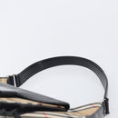 Burberrys Nova Check Shoulder Bag Canvas Beige Silver Auth 207696A-8