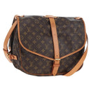 LOUIS VUITTON Monogram Saumur 35 Shoulder Bag M42254 LV Auth 207698V-1