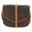 LOUIS VUITTON Monogram Saumur 35 Shoulder Bag M42254 LV Auth 207698V-2