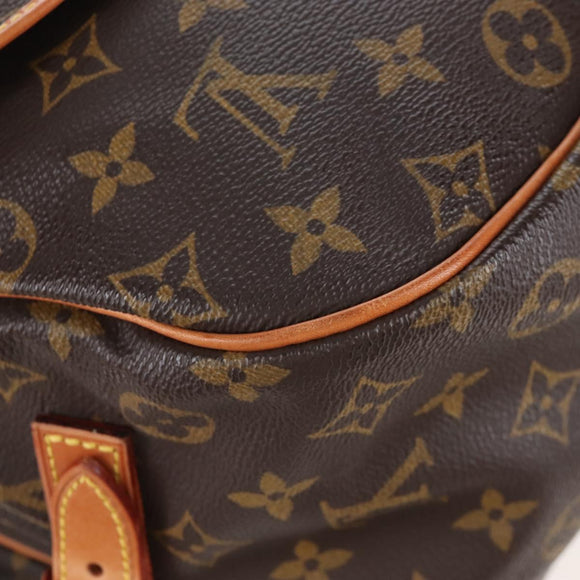 LOUIS VUITTON Monogram Saumur 35 Shoulder Bag M42254 LV Auth 207698V