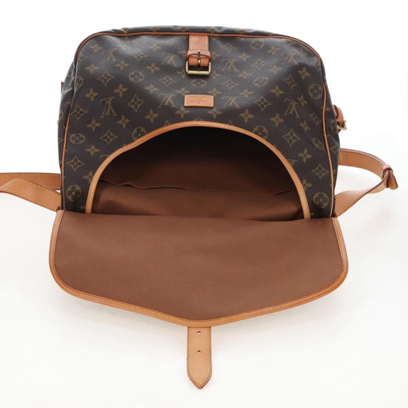 LOUIS VUITTON Monogram Saumur 35 Shoulder Bag M42254 LV Auth 207698V