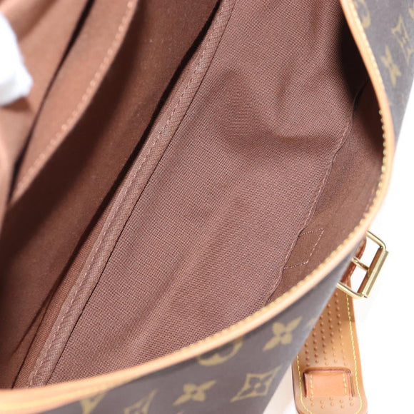 LOUIS VUITTON Monogram Saumur 35 Shoulder Bag M42254 LV Auth 207698V