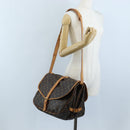 LOUIS VUITTON Monogram Saumur 35 Shoulder Bag M42254 LV Auth 207698V-39
